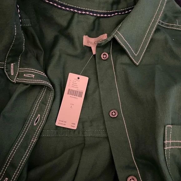 Anthropologie Pilcro Oversized Denim Shirt. Size L. NWT. - Picture 5 of 5